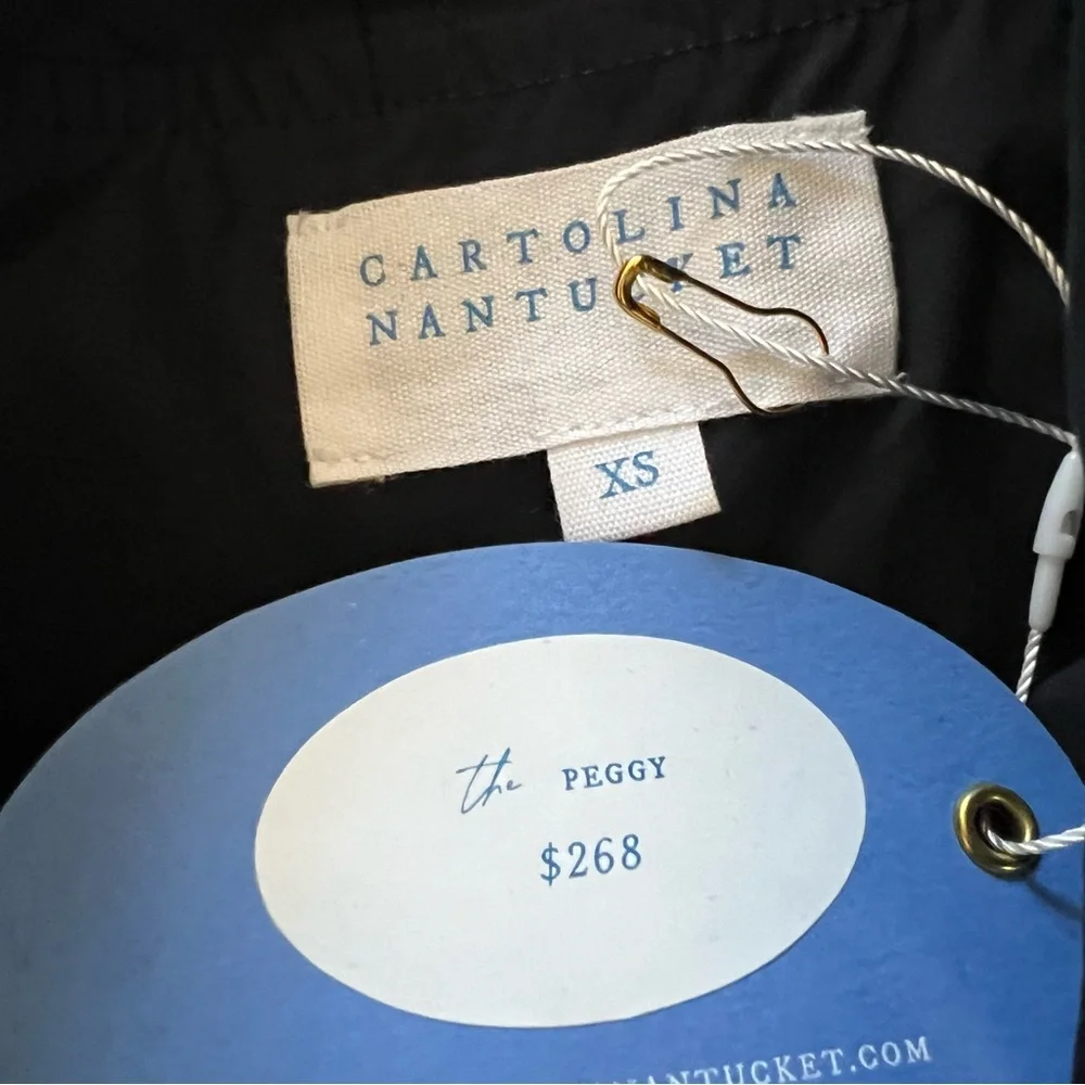 Cartolina Nantucket Peggy short sleeve blouse top Ladies size xs Navy blue - Picture 7 of 10
